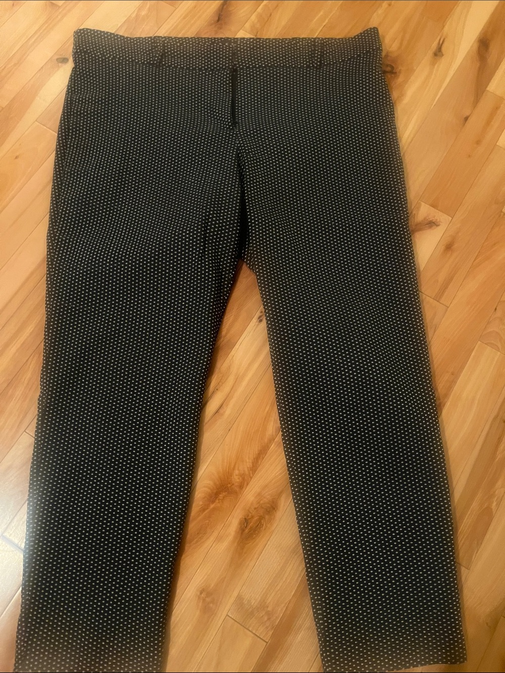 Liz Claiborne Black Pants with White Microdot Pattern